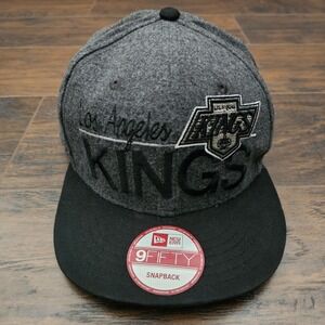 Los Angeles Kings New Era 9Fifty Adjustable SnapBack Black Gray Hat Cap  NHL NEW